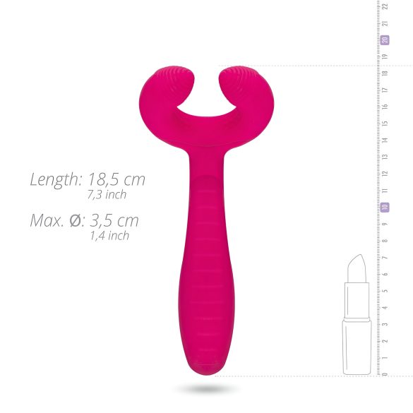 Easytoys Par - oppladbar, vanntett parvibrator (rosa)