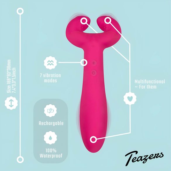 Easytoys Par - oppladbar, vanntett parvibrator (rosa)