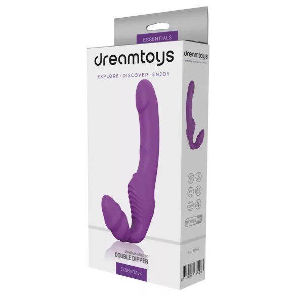 Dreamtoys Essentials - stroppeløs strap-on-vibrator (lilla)
