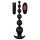 Cheeky Love - oppladbar perlevibrator med fjernkontroll for analbruk (svart)