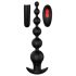Cheeky Love - oppladbar perlevibrator med fjernkontroll for analbruk (svart)