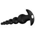 Cheeky Love - oppladbar perlevibrator med fjernkontroll for analbruk (svart)