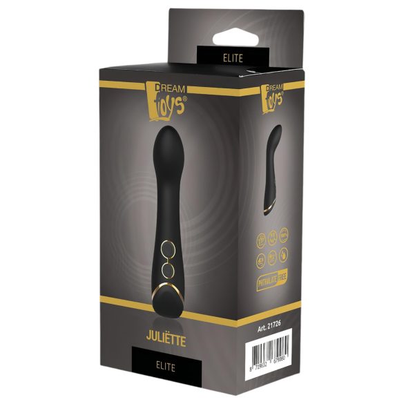 Elite Juliette - oppladbar, vanntett G-punkt-vibrator (svart)