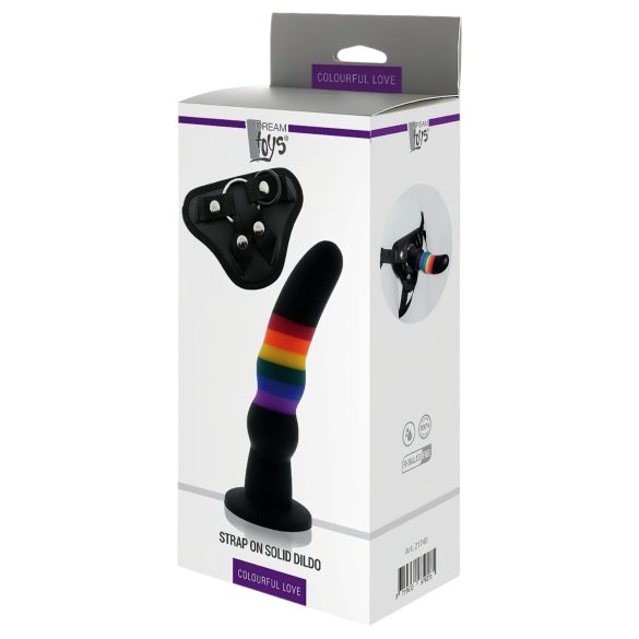 Colorful Love - fargerik strap-on dildo