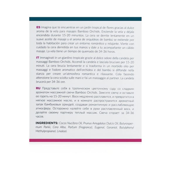 Exotiq Bambusorkidéer - massasjelys (200g)