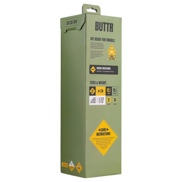 BUTTR Dobbelt Glede - sugekopp fisting dildo (svart)