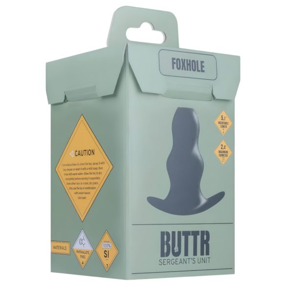 BUTTR Foxhole - hul dildo (svart)