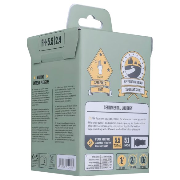 BUTTR Foxhole - hul dildo (svart)