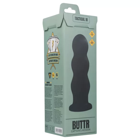 BUTTR Tactical III - sugekopp-dildo (svart)
