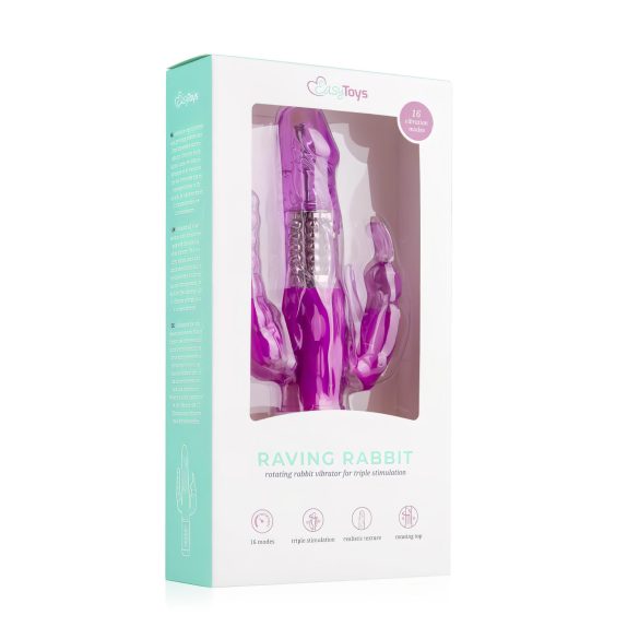 Easytoys Raving Rabbit - 3-grenet vibrator (rosa)