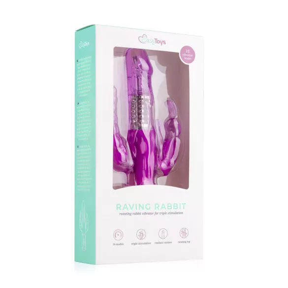 Easytoys Raving Rabbit - 3-armet vibrator (rosa)