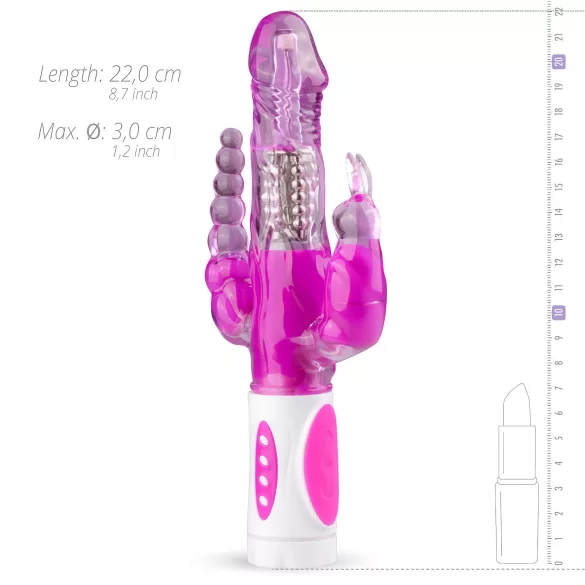 Easytoys Raving Rabbit - 3-armet vibrator (rosa)