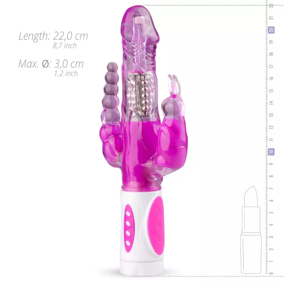 Easytoys Raving Rabbit - 3-armet vibrator (rosa)