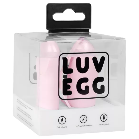 LUV EGG - bærbart oppladbart, trådløst vibrerende egg (rosa)