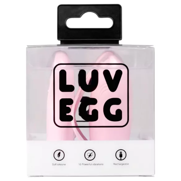LUV EGG - bærbart oppladbart, trådløst vibrerende egg (rosa)