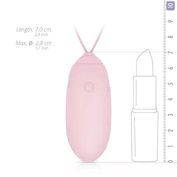 LUV EGG - bærbart oppladbart, trådløst vibrerende egg (rosa)