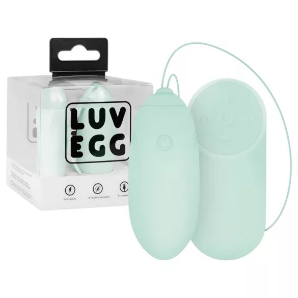 LUV EGG - bærbart, oppladbart, trådløst vibrerende egg (grønn)