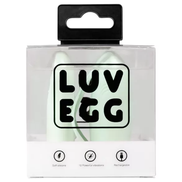 LUV EGG - bærbart, oppladbart, trådløst vibrerende egg (grønn)