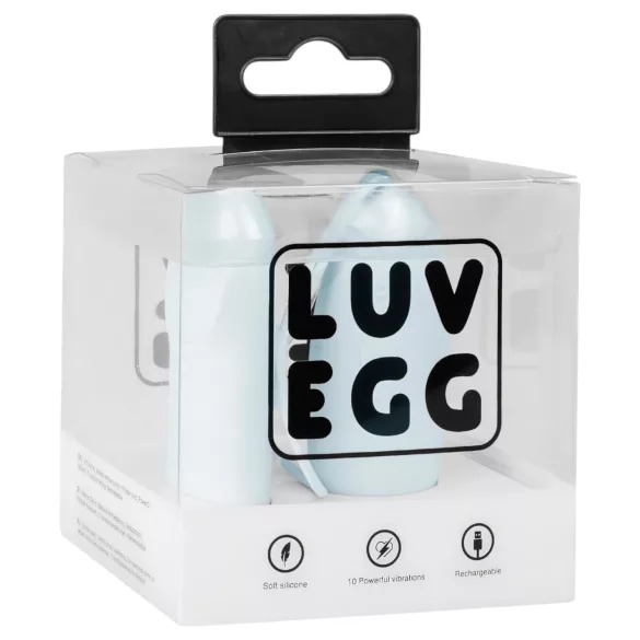 LUV EGG - bærbart, oppladbart, trådløst vibrasjonsegg (blå)