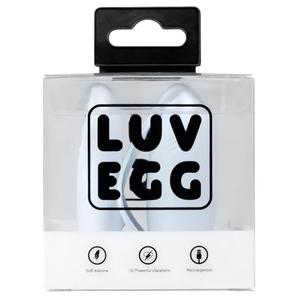 LUV EGG - bærbart, oppladbart, trådløst vibrasjonsegg (blå)