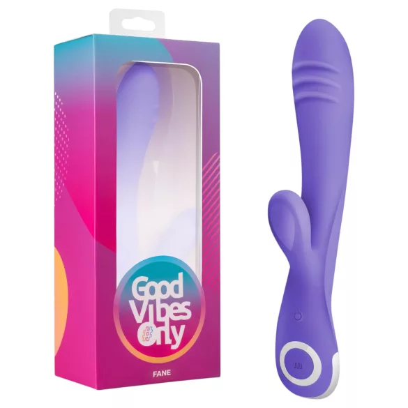 Good Vibes Only kanin-vibrator med klitorisstimulator (lilla)