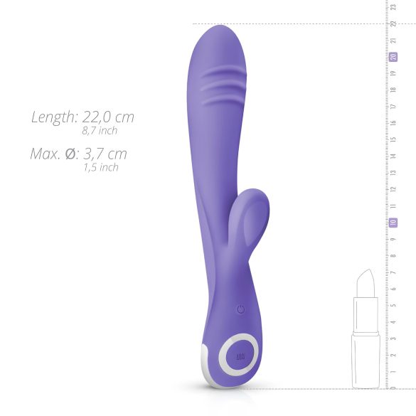 Good Vibes Only kanin-vibrator med klitorisstimulator (lilla)