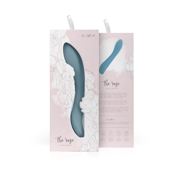 Bloom Rose - oppladbar G-punktvibrator i silikon (turkis)