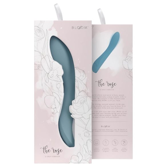 Bloom Rose - oppladbar G-punktvibrator i silikon (turkis)
