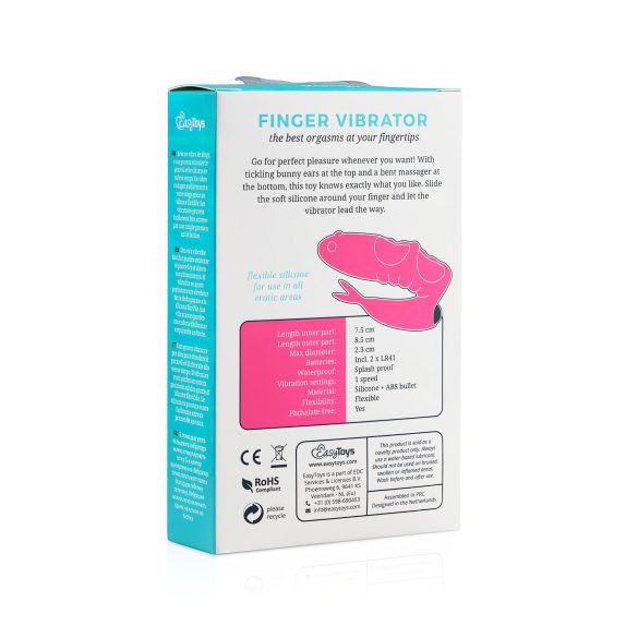 Easytoys Finger - 2-i-1 vibrerende finger (svart)