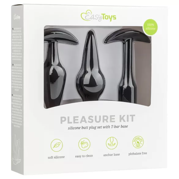 EasyToys Pleasure Kit - variert analpluggesett (svart)
