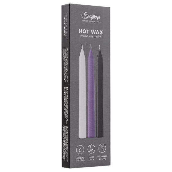 Sensuell Hot Wax - BDSM kroppstearinlys sett (3 stk)