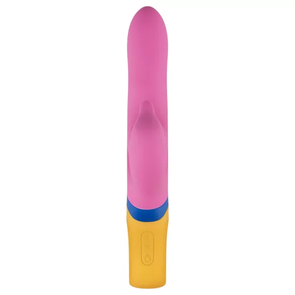 PMV20 Copy Dolphin - roterende vibrator med klitorisstimulator (rosa)