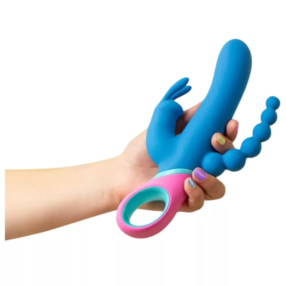 PMV20 Vice Double - roterende trippelvibrator (blå)
