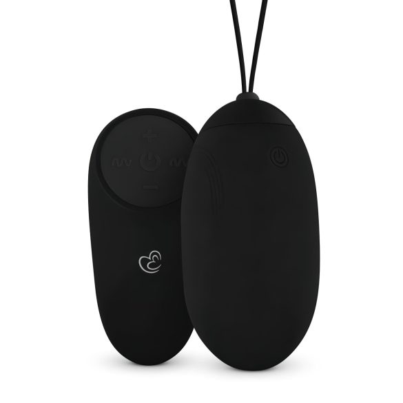 Easytoys - oppladbart, vanntett, trådløst vibrerende egg (svart)