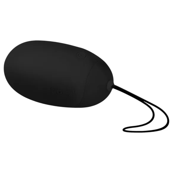 EasyToys - bærbart, oppladbart, vanntett vibrerende egg med fjernkontroll (svart)