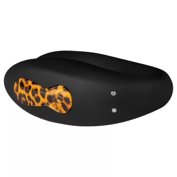 Panthra Zuna - oppladbar, vanntett parvibrator (leopard‑svart)