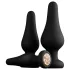 Panthra Kesia - Silikon anal plug sett (3 deler) - svart