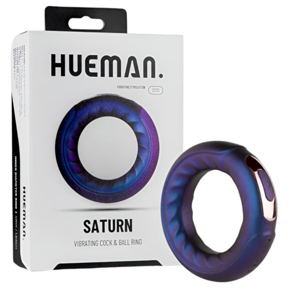 Hueman Saturn - oppladbar, vanntett vibrasjonsring for menn (lilla)