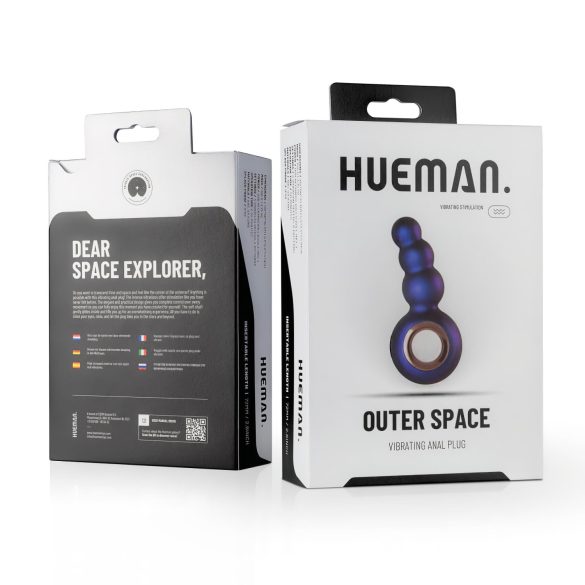 Hueman Outer Space - oppladbar, perlet analvibrator (lilla)