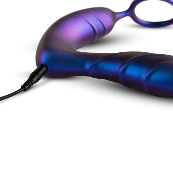 Hueman Black Hole - trådløs analvibrator med penisring (lilla)