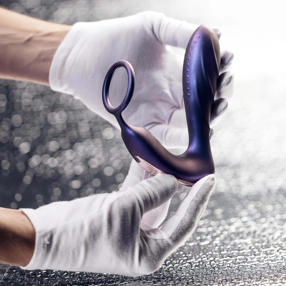 Hueman Black Hole - trådløs analvibrator med penisring (lilla)