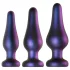 Hueman Comets - silikon analpluggesett (3-delt) - lilla