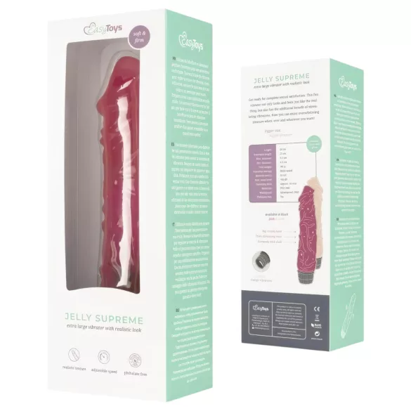 Easytoys Jelly Supreme - naturtro vibrator (rosa)