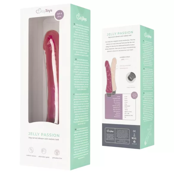 Easytoys Jelly Passion - realistisk vibrator (rosa)