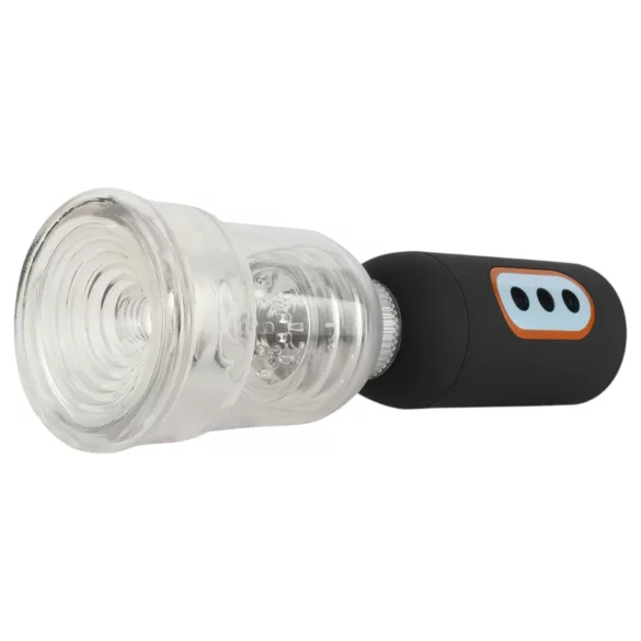 CRUIZR CS07 - Oppladbar, vibrerende penispumpe (svart-gjennomsiktig)