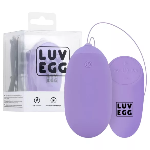 LUV EGG XL - bærbart, oppladbart, trådløst vibrasjonsegg (lilla)