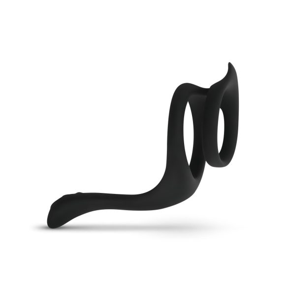Easytoys Nytelsesring - elastisk penis- og testikkelring (svart)