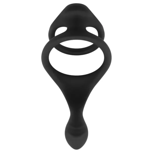 Easytoys Nytelsesring - elastisk penis- og testikkelring (svart)