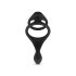 Easytoys Nytelsesring - elastisk penis- og testikkelring (svart)