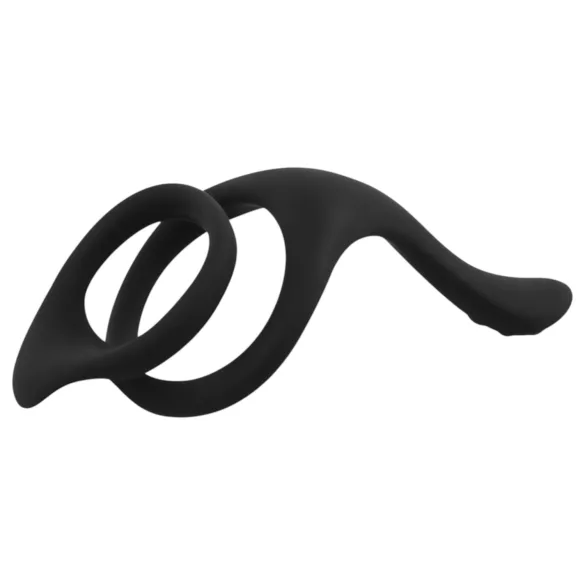 Easytoys Nytelsesring - elastisk penis- og testikkelring (svart)
